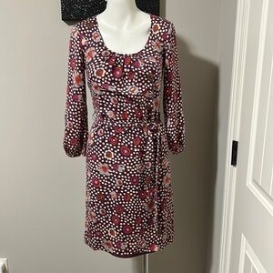BODEN Washable Silk Florentine Floral Shift Dress 3/4 Sleeve Sz 2